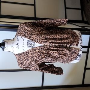 Crystal-Kobe Cheetah 3/4 Sleeve Sweater
